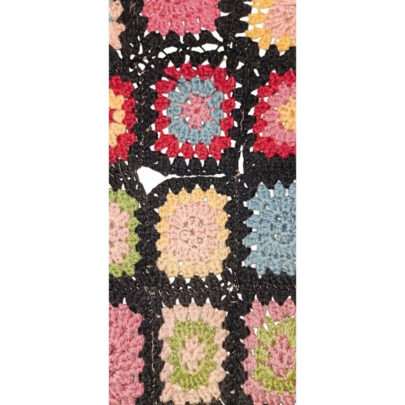 2 Vintage Granny Afgan Crochet Square Blanket Throw Multicolor 50"x32" Handmade - Picture 11 of 13
